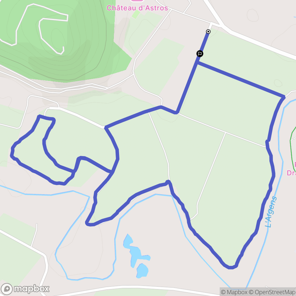 Vidauban : carte du parcours de randonnée - France