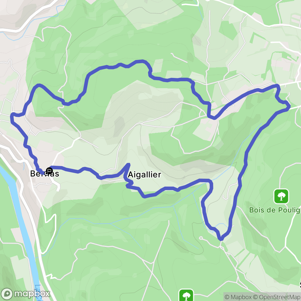 Montclus : carte du parcours de randonnée - France