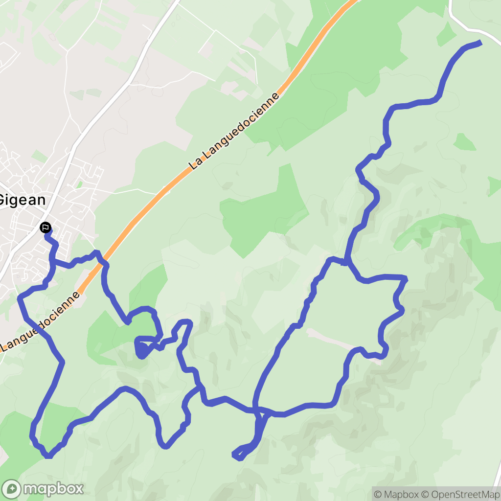 Gigean : carte du parcours de randonnée - France