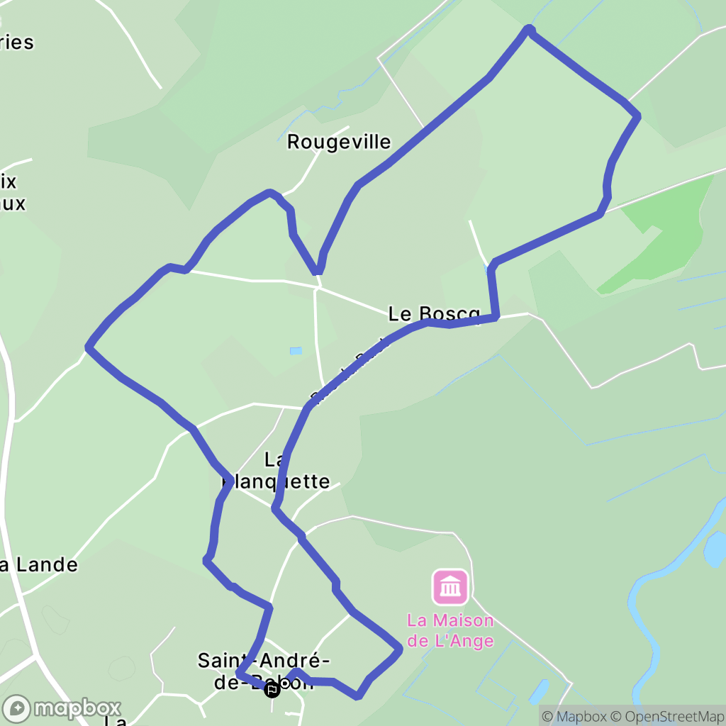 Saint-André-de-Bohon : carte du parcours de randonnée - France