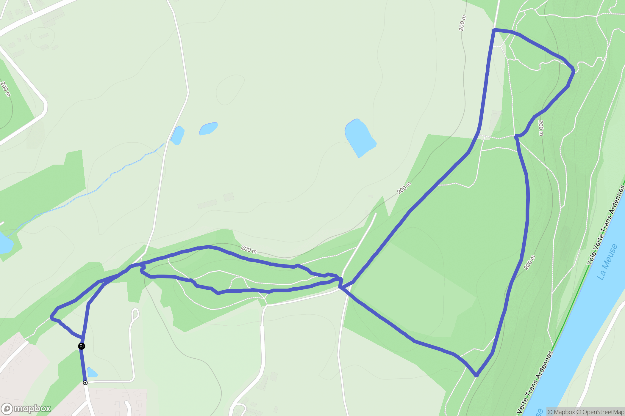 Montcy-Notre-Dame : carte du parcours de randonnée - France