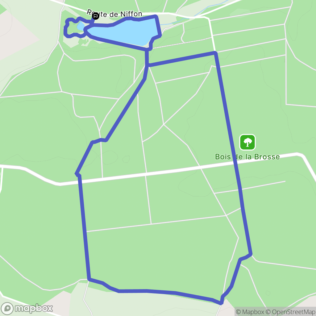 Urzy : carte du parcours de randonnée - France
