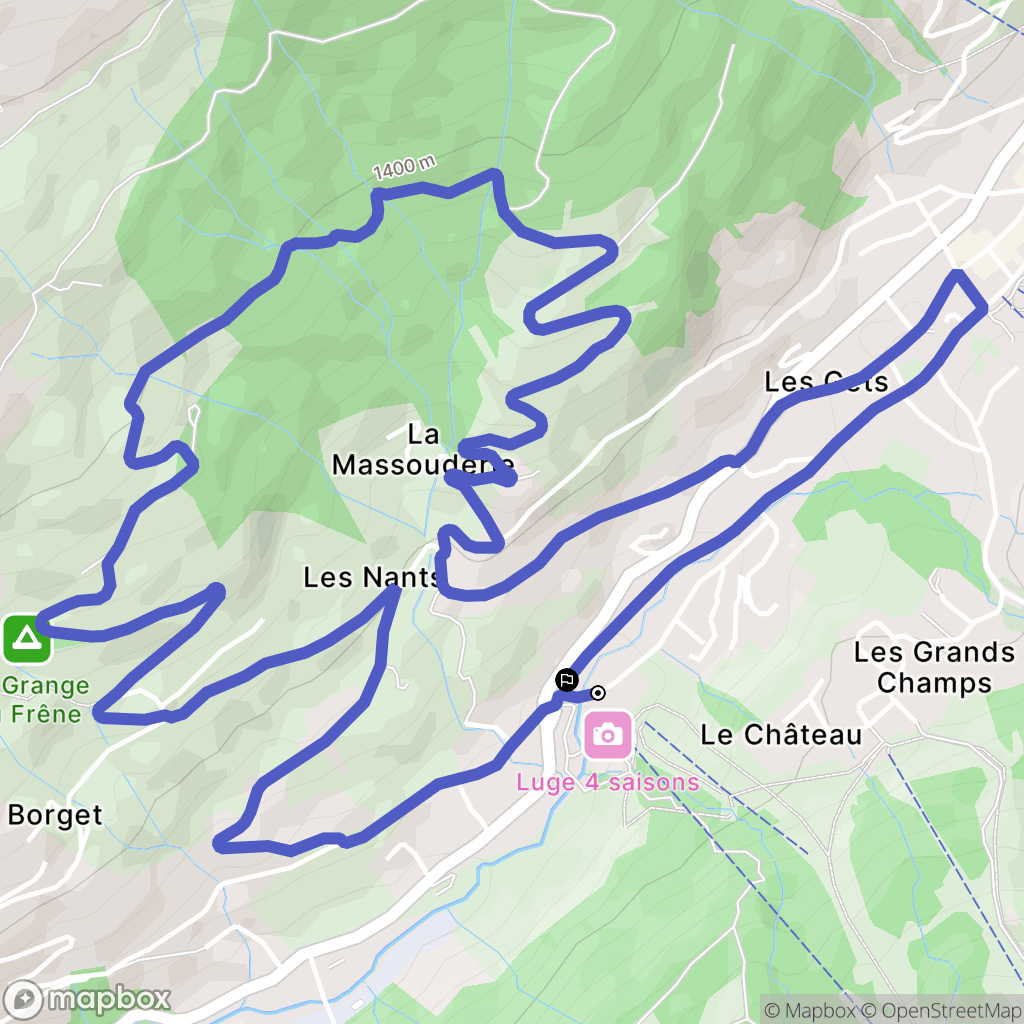 Les Gets : carte du parcours de randonnée - France