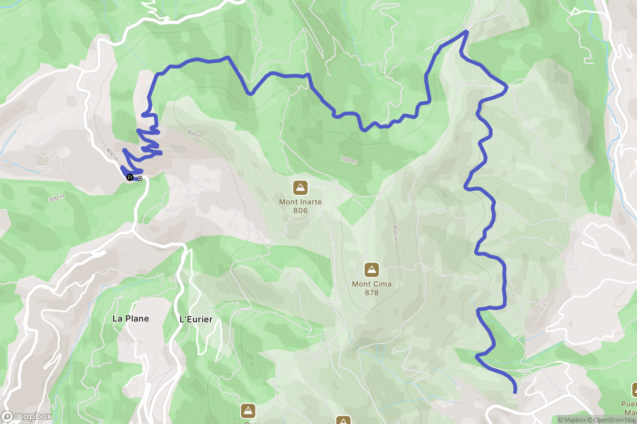 Saint-Blaise : carte du parcours de randonnée - France