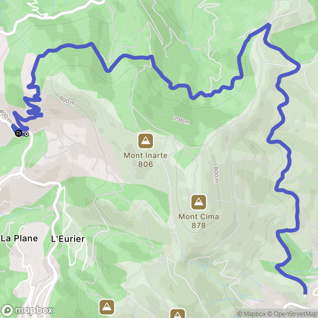 Saint-Blaise : carte du parcours de randonnée - France