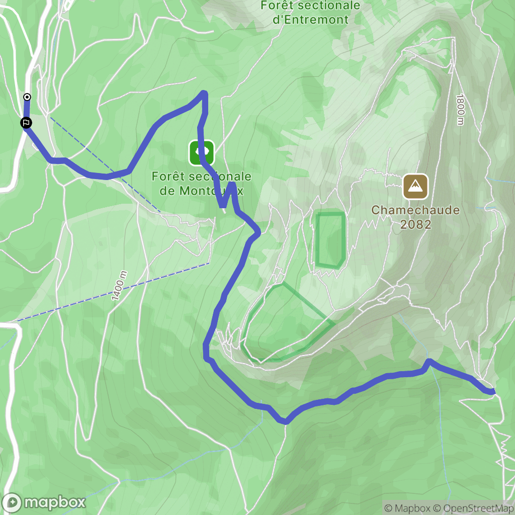 Sarcenas : carte du parcours de randonnée - France
