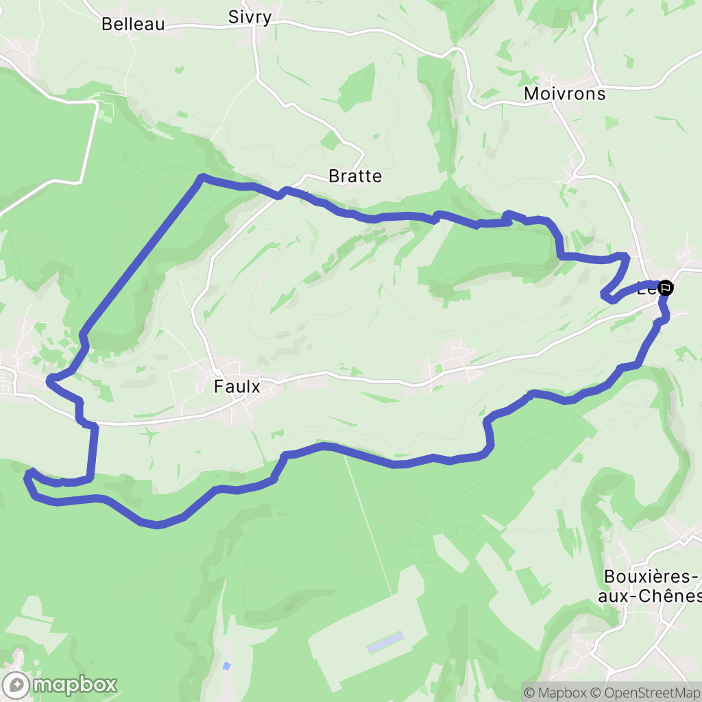 Leyr : carte du parcours de randonnée - France