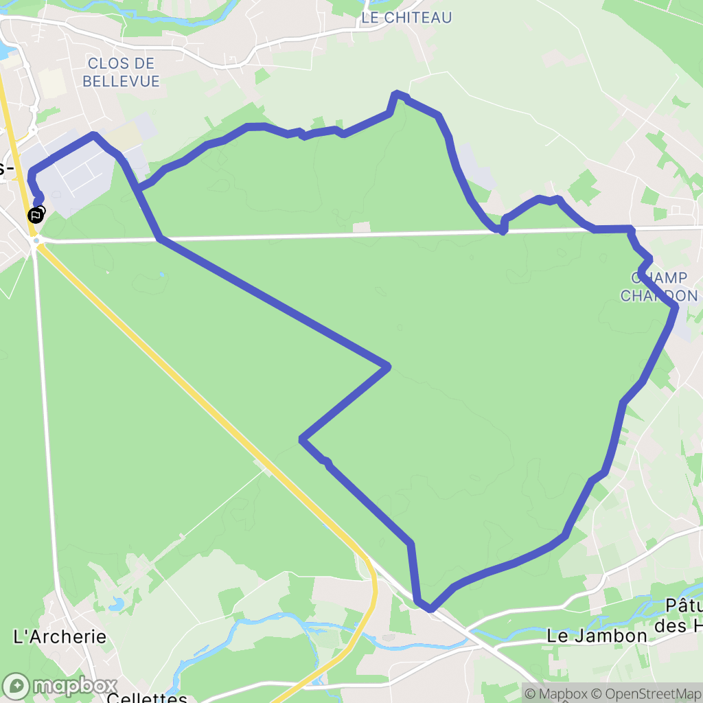 Saint-Gervais-la-Forêt : carte du parcours de randonnée - France