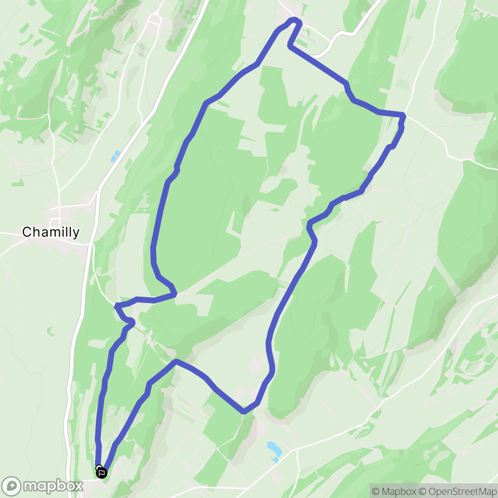 Aluze : carte du parcours de randonnée - France