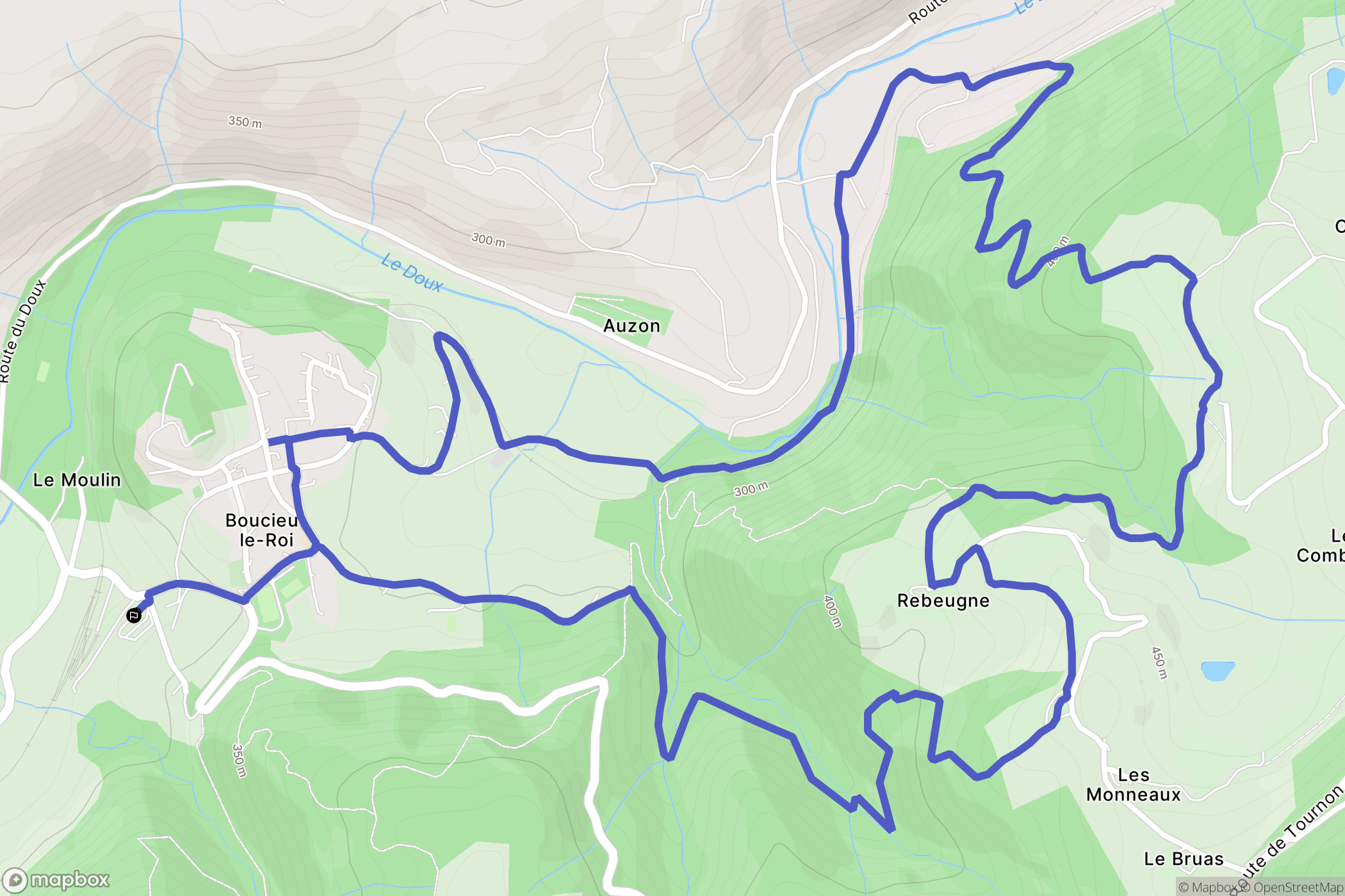 Boucieu-le-Roi : carte du parcours de randonnée - France