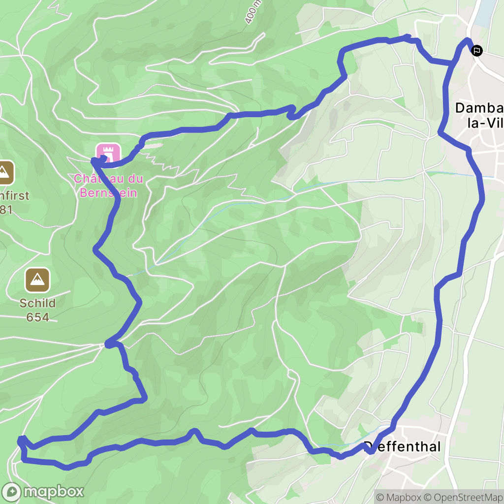 Dambach-la-ville : carte du parcours de randonnée - France
