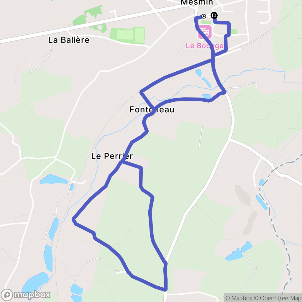 Saint-Mesmin : carte du parcours de randonnée - France