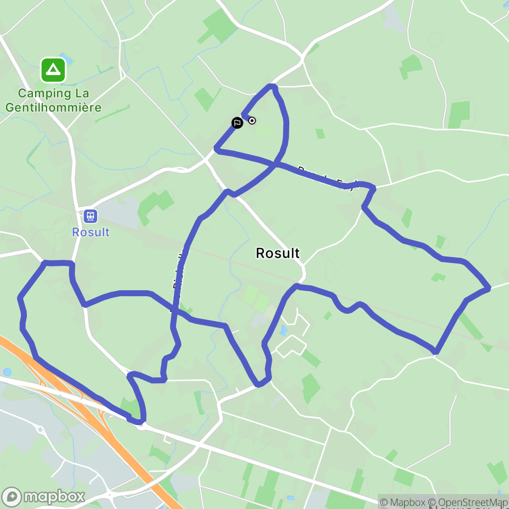 Rosult : carte du parcours de randonnée - France