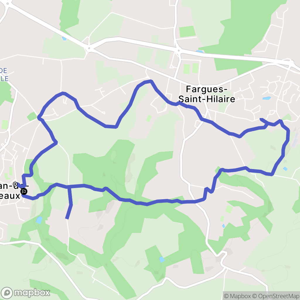 Carignan-de-Bordeaux : carte du parcours de randonnée - France