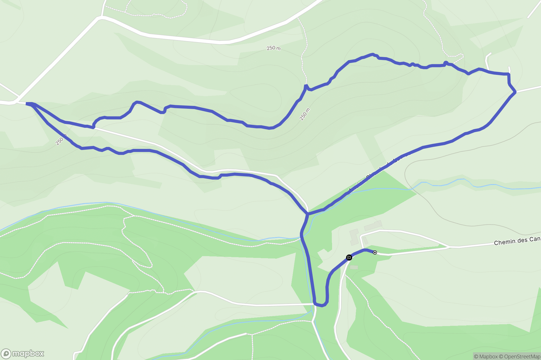 Villasavary : carte du parcours de randonnée - France
