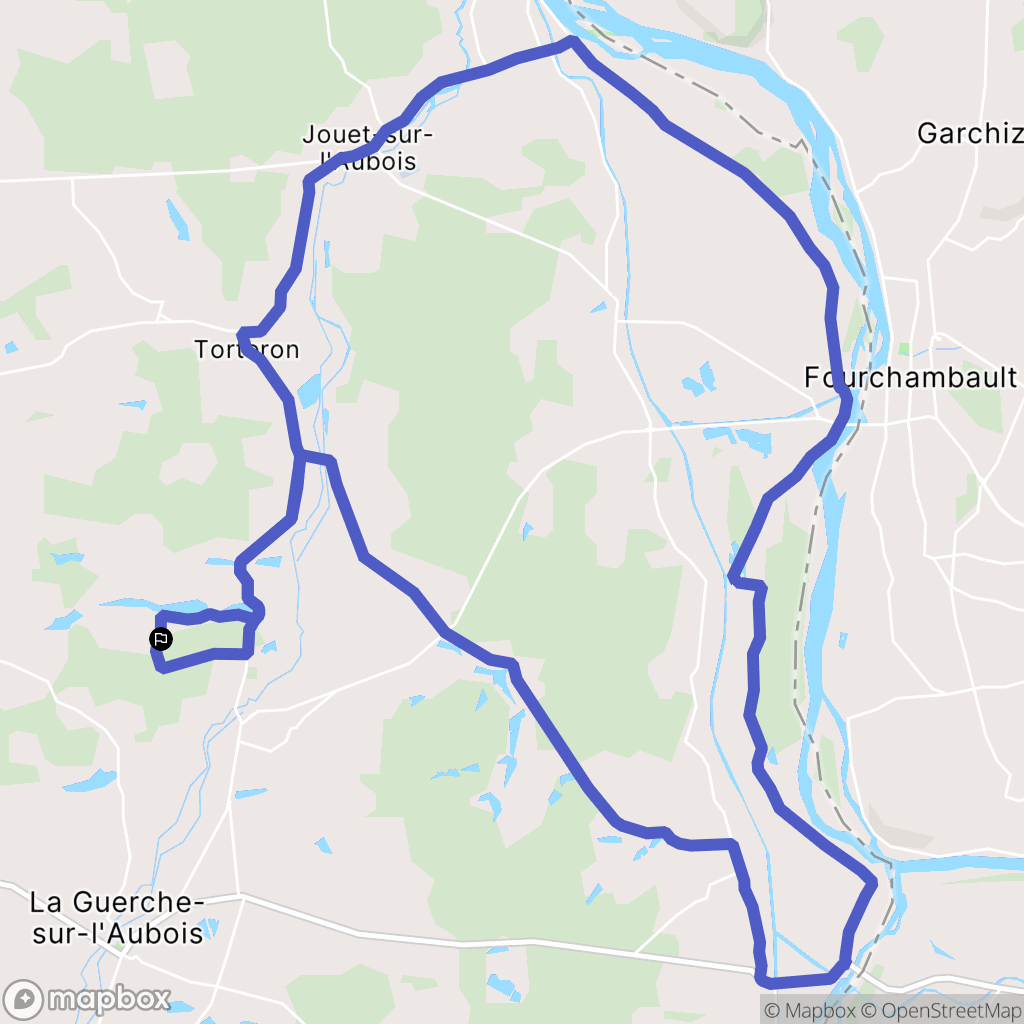 Le Chautay : carte du parcours de randonnée - France