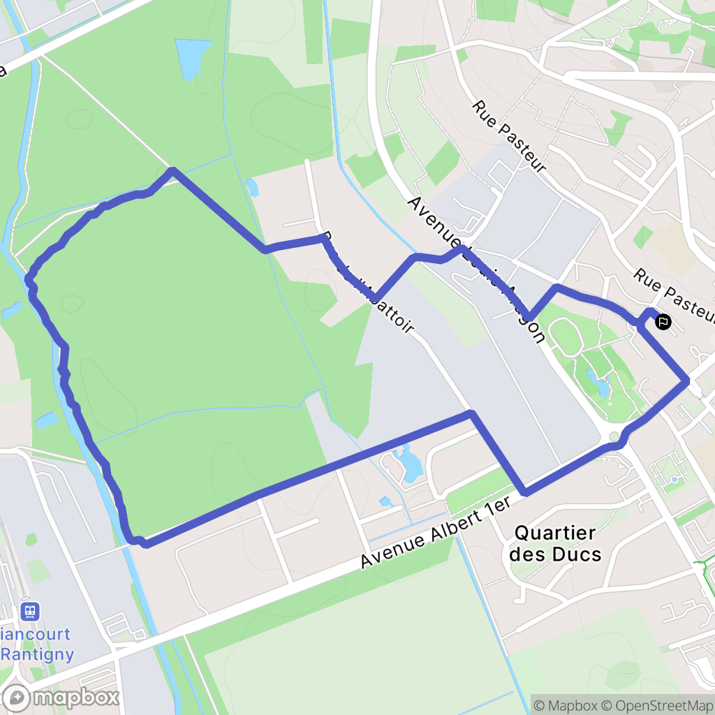 Liancourt : carte du parcours de randonnée - France