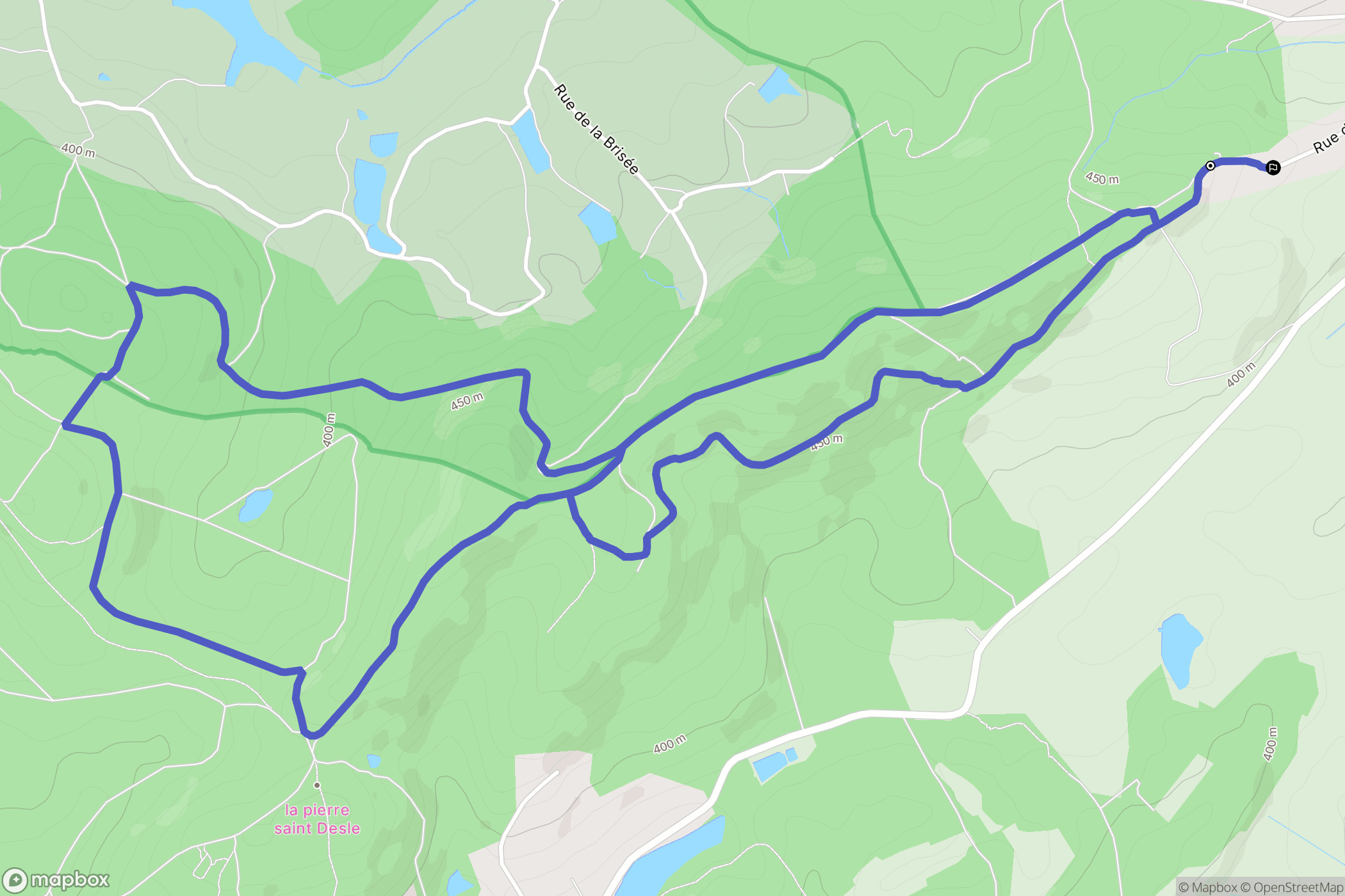 Châlonvillars : carte du parcours de randonnée - France