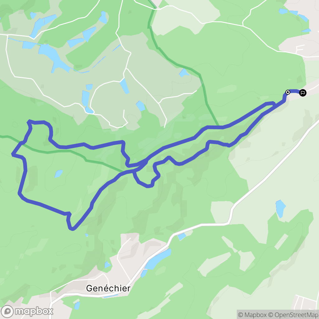 Châlonvillars : carte du parcours de randonnée - France