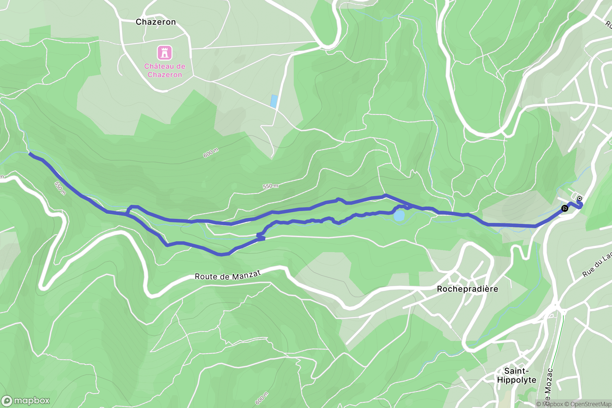 Châtel-Guyon : carte du parcours de randonnée - France