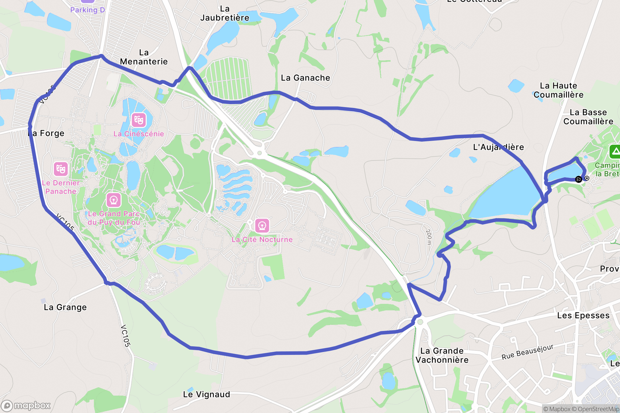 Les Epesses : carte du parcours de randonnée - France