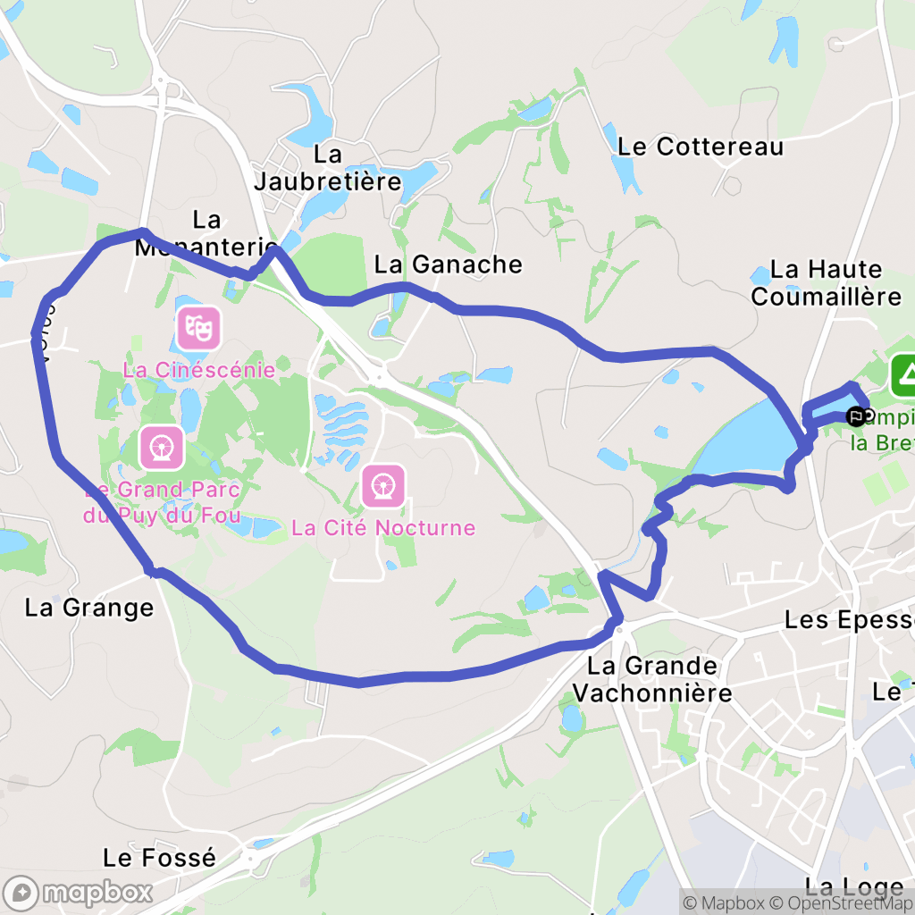 Les Epesses : carte du parcours de randonnée - France