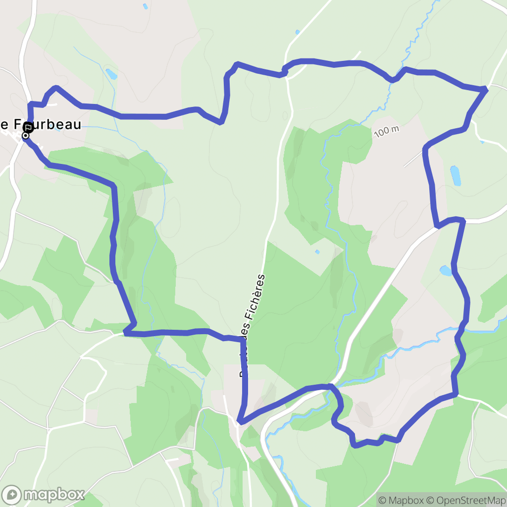 Surin : carte du parcours de randonnée - France