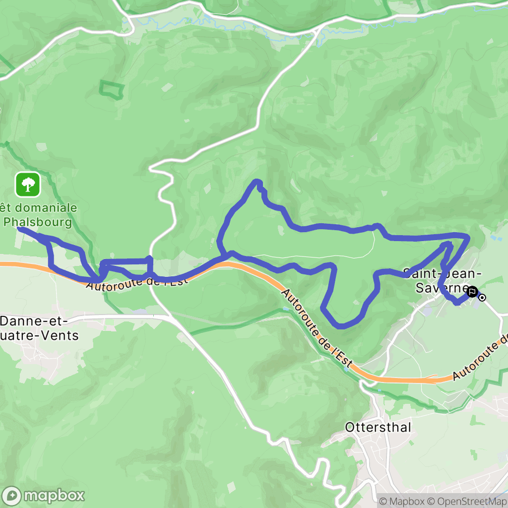 Saint-Jean-Saverne : carte du parcours de randonnée - France