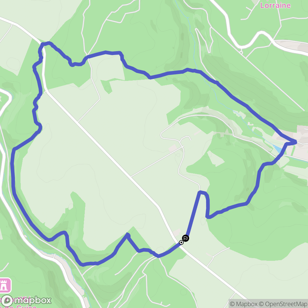 Lorry-lès-Metz : carte du parcours de randonnée - France