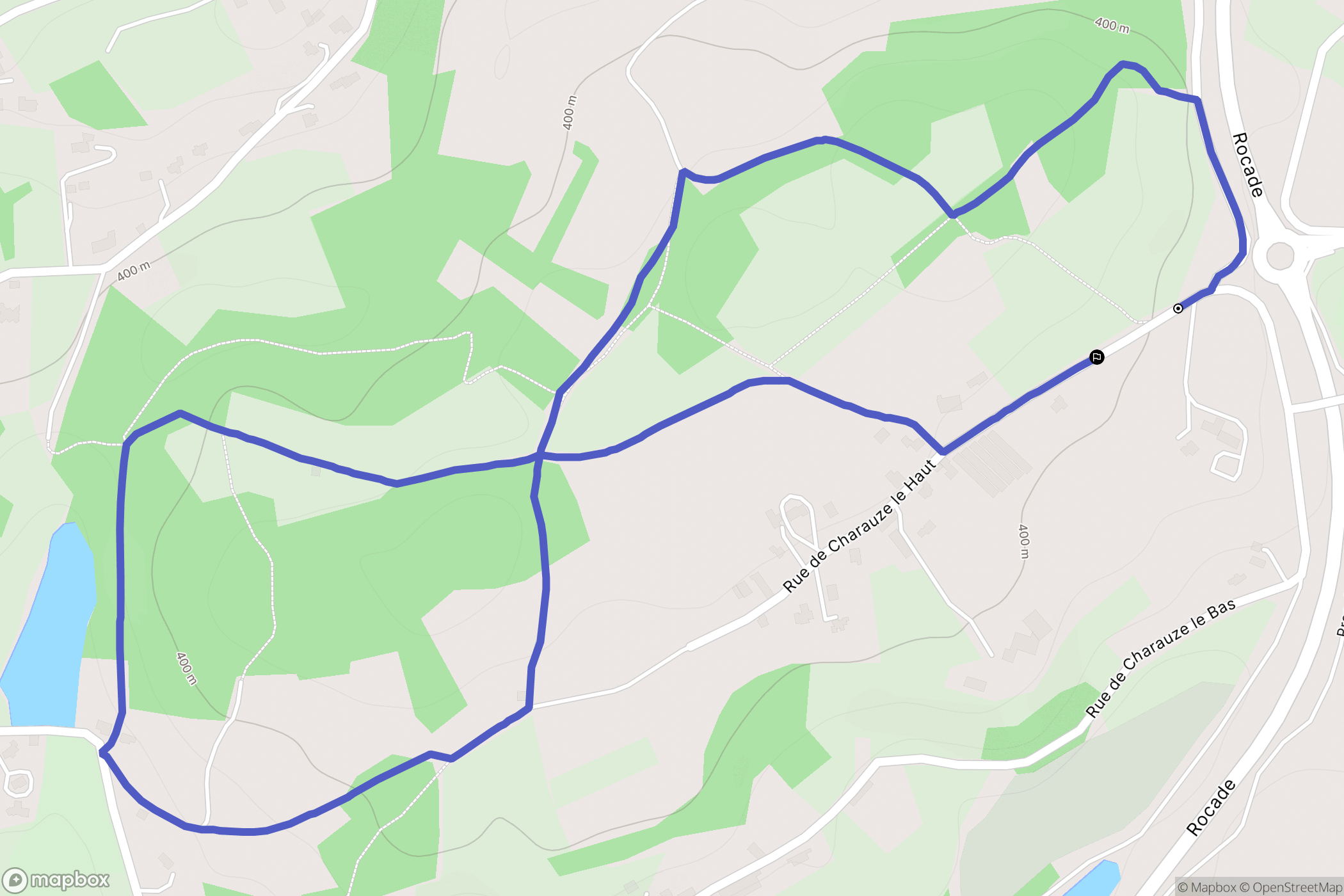 Voiron : carte du parcours de randonnée - France