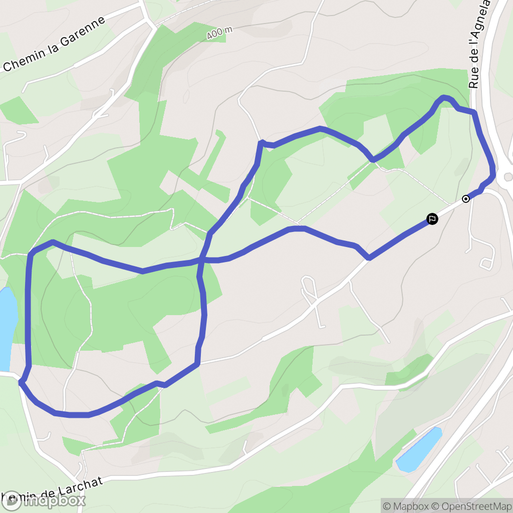 Voiron : carte du parcours de randonnée - France