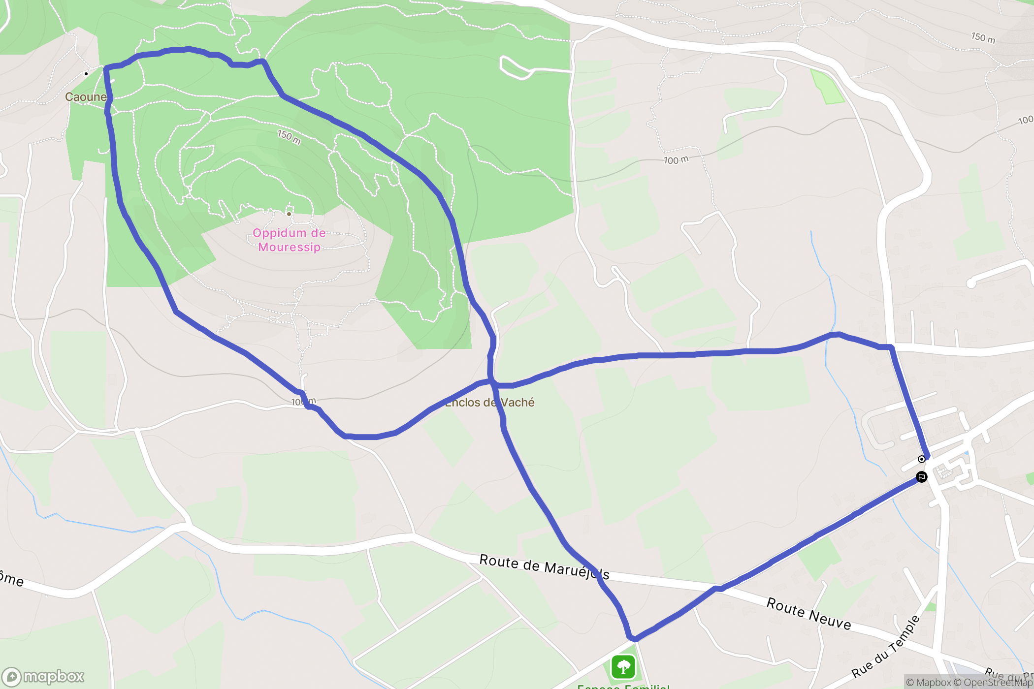 Saint-Côme-et-Maruéjols : carte du parcours de randonnée - France