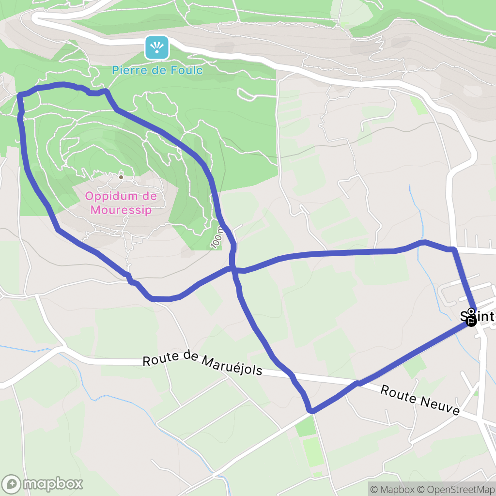 Saint-Côme-et-Maruéjols : carte du parcours de randonnée - France