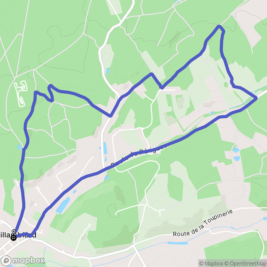Villamblard : carte du parcours de randonnée - France