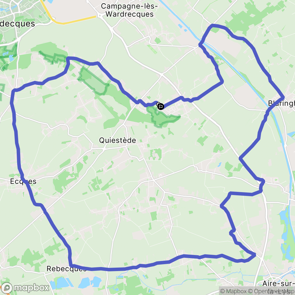 Racquinghem : carte du parcours de randonnée - France