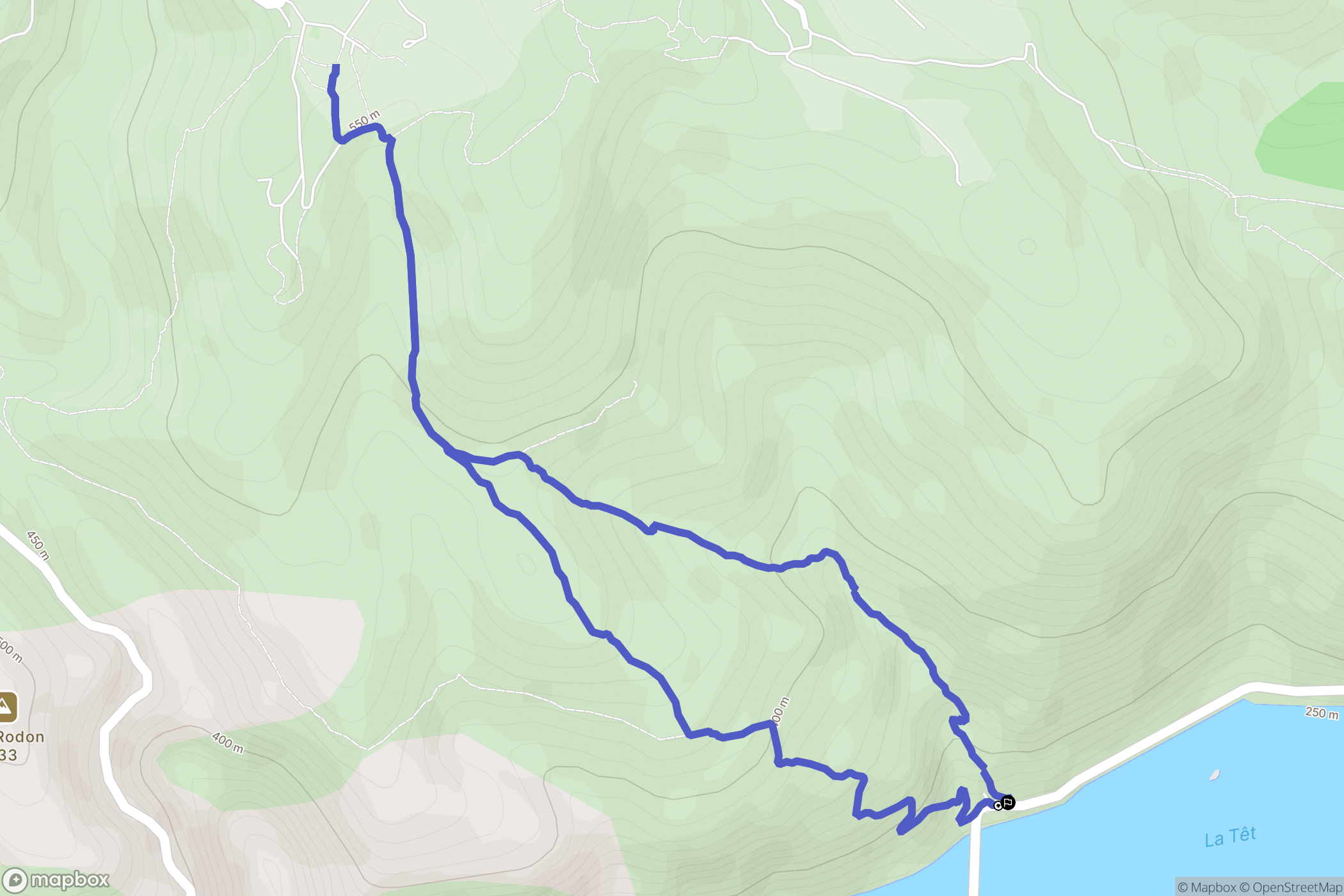 Arboussols : carte du parcours de randonnée - France