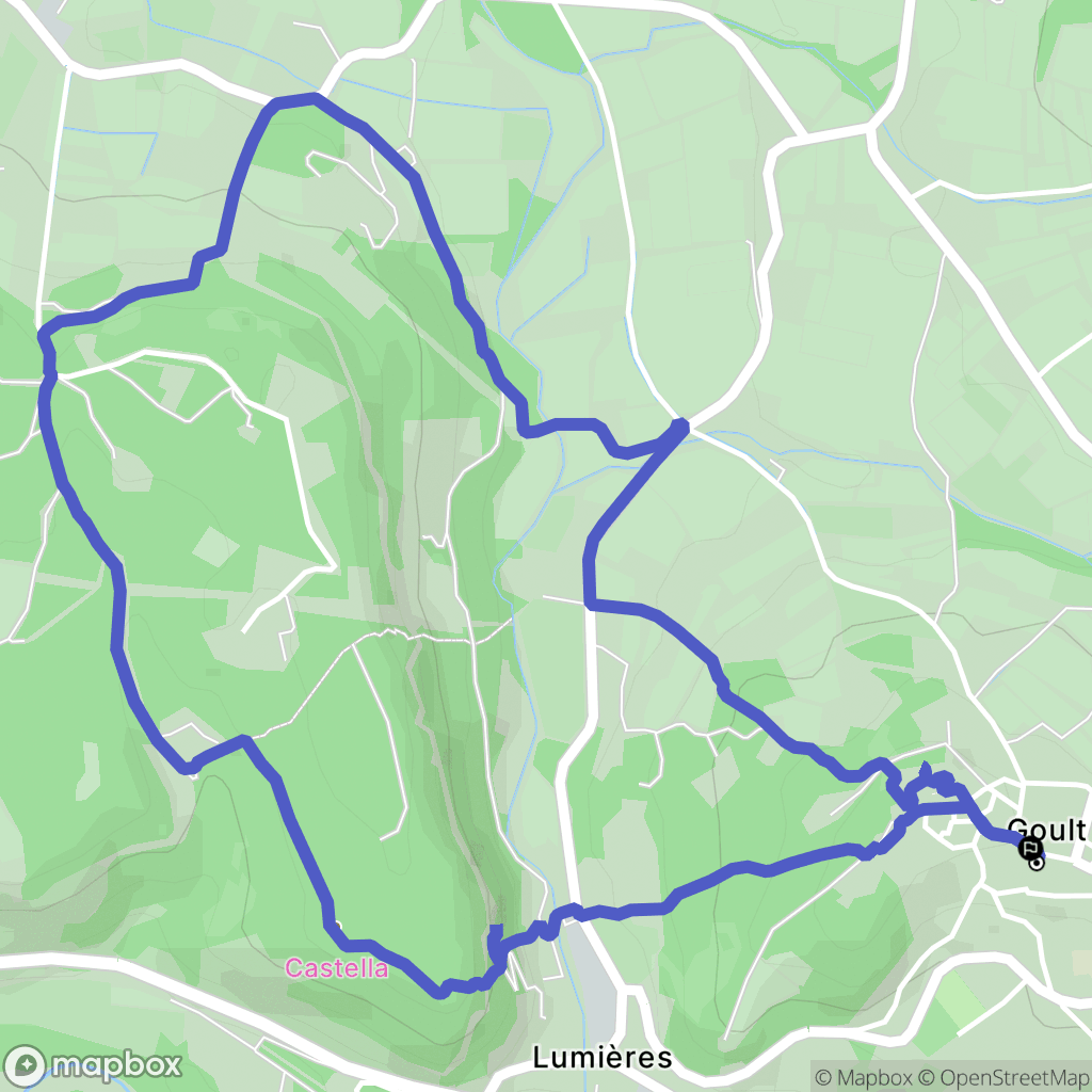 Goult : carte du parcours de randonnée - France