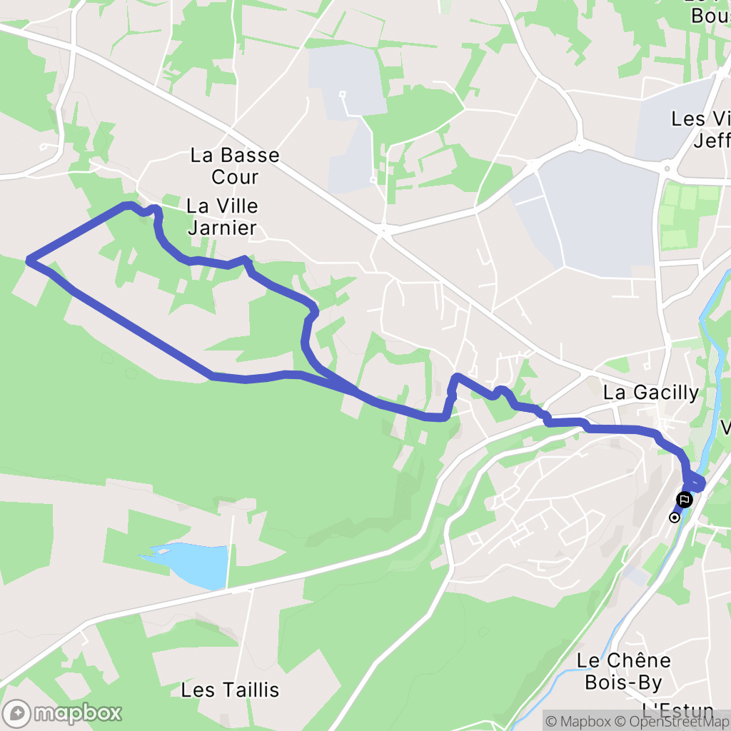 La Gacilly : carte du parcours de randonnée - France