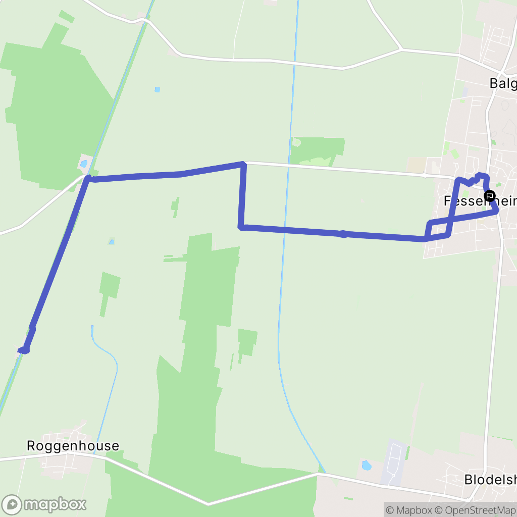 Fessenheim : carte du parcours de randonnée - France