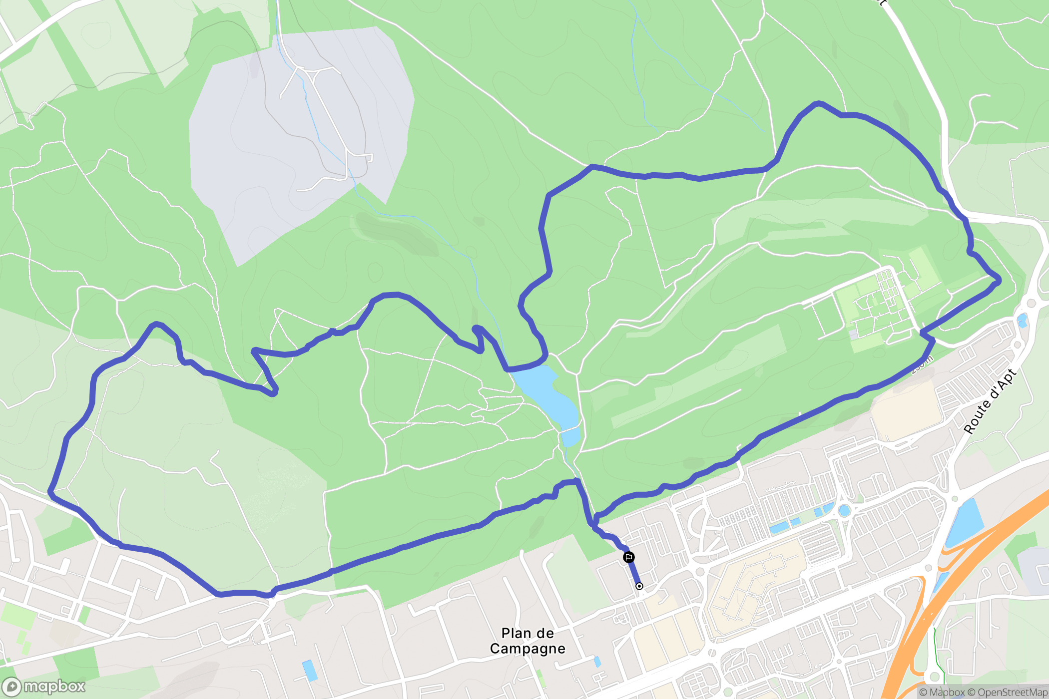 Cabriès : carte du parcours de randonnée - France