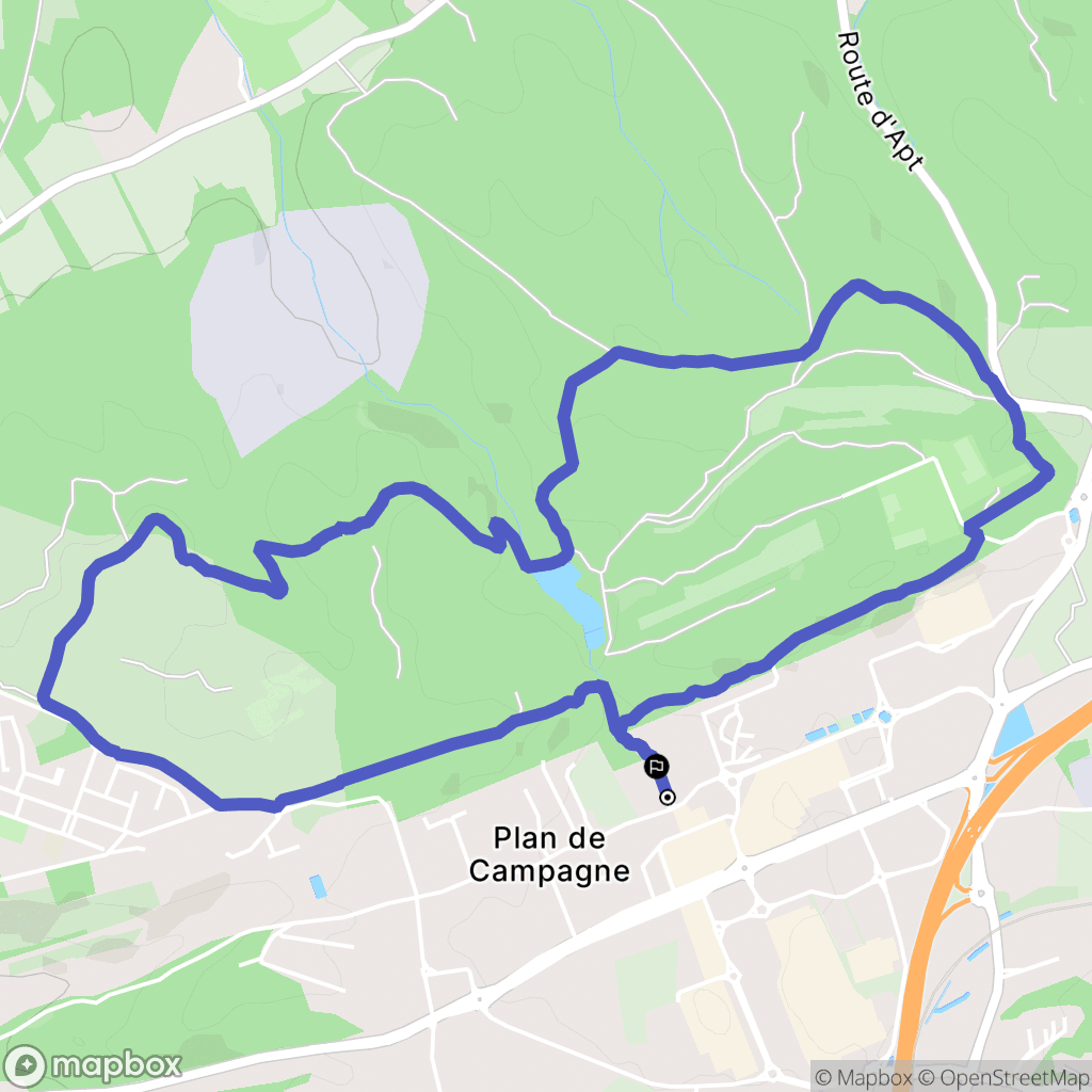 Cabriès : carte du parcours de randonnée - France