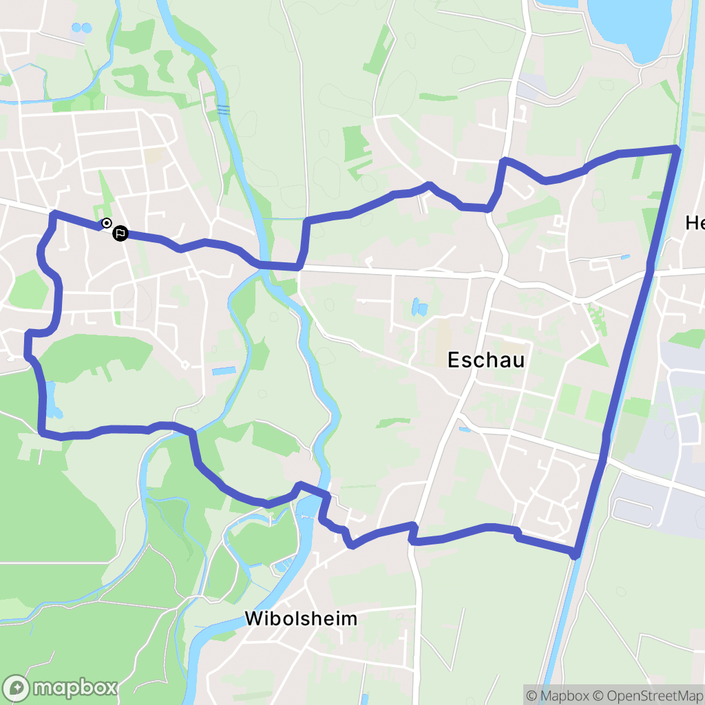 Fegersheim : carte du parcours de randonnée - France