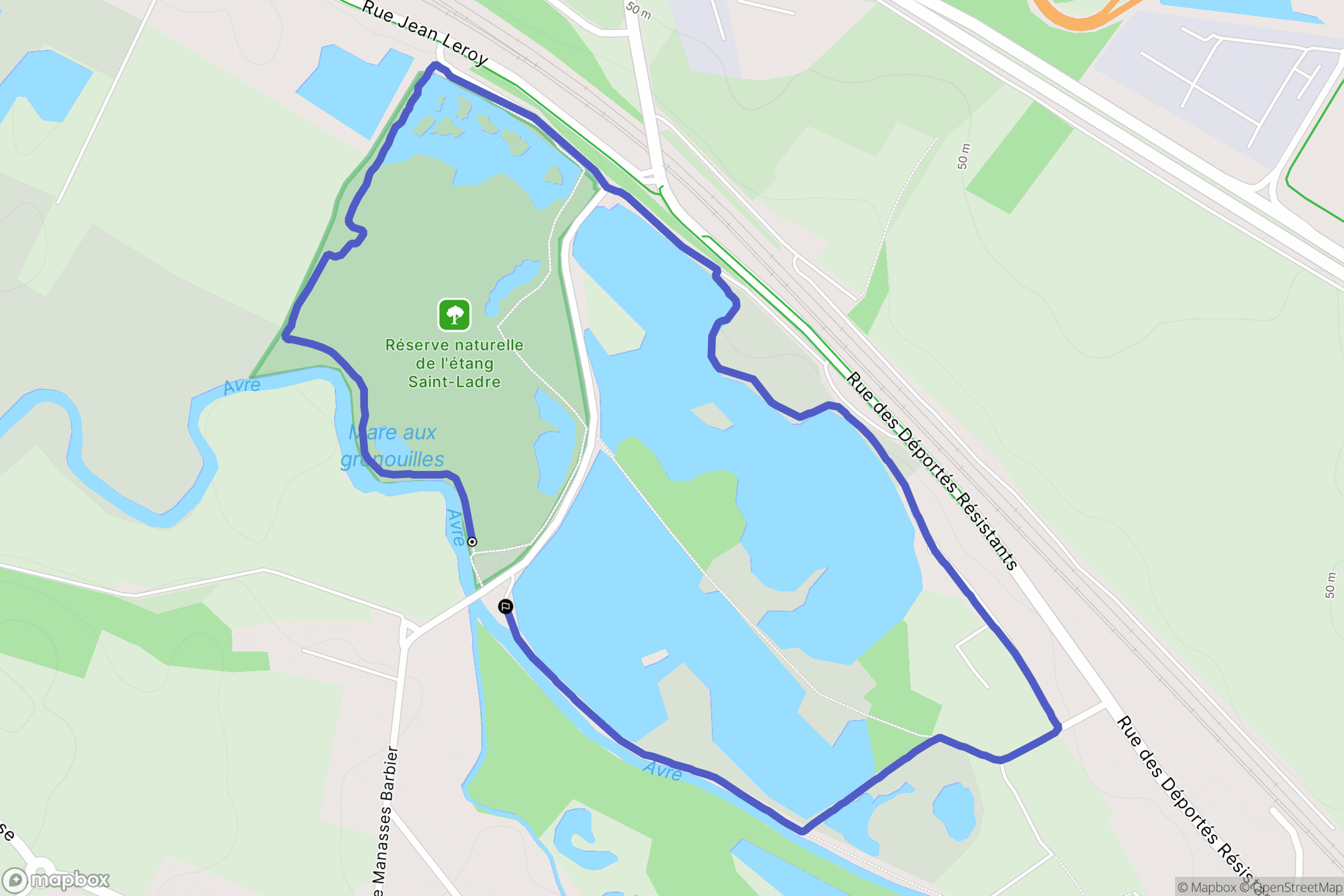 Boves : carte du parcours de randonnée - France