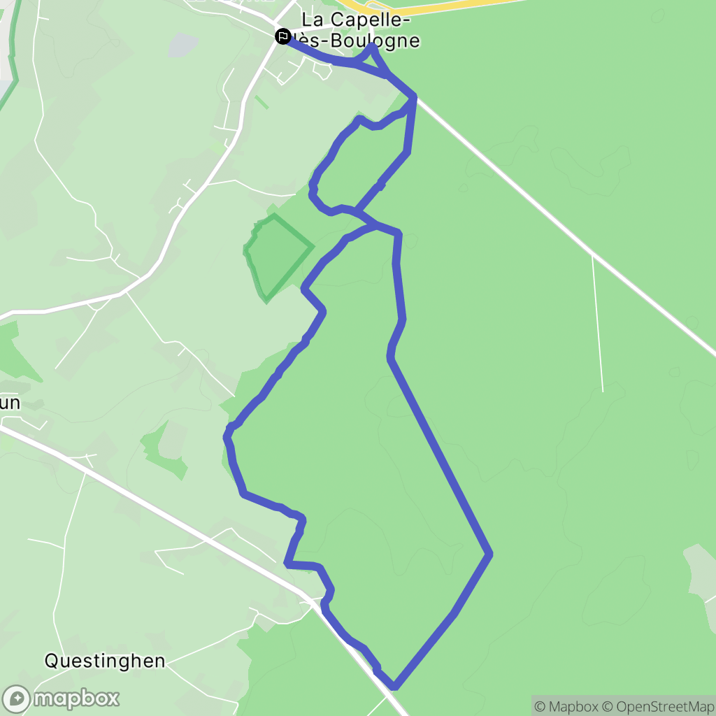 La Capelle-lès-Boulogne : carte du parcours de randonnée - France