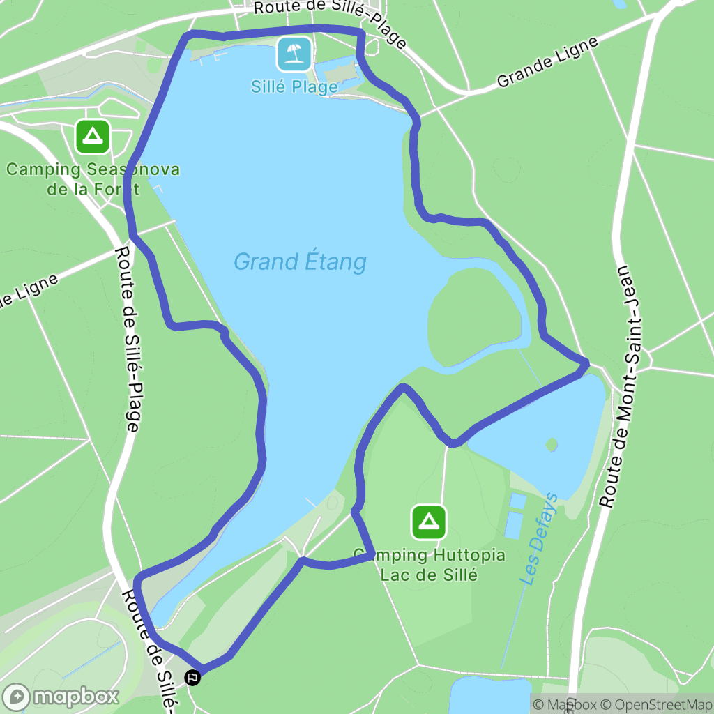 Sillé-le-Guillaume : carte du parcours de randonnée - France