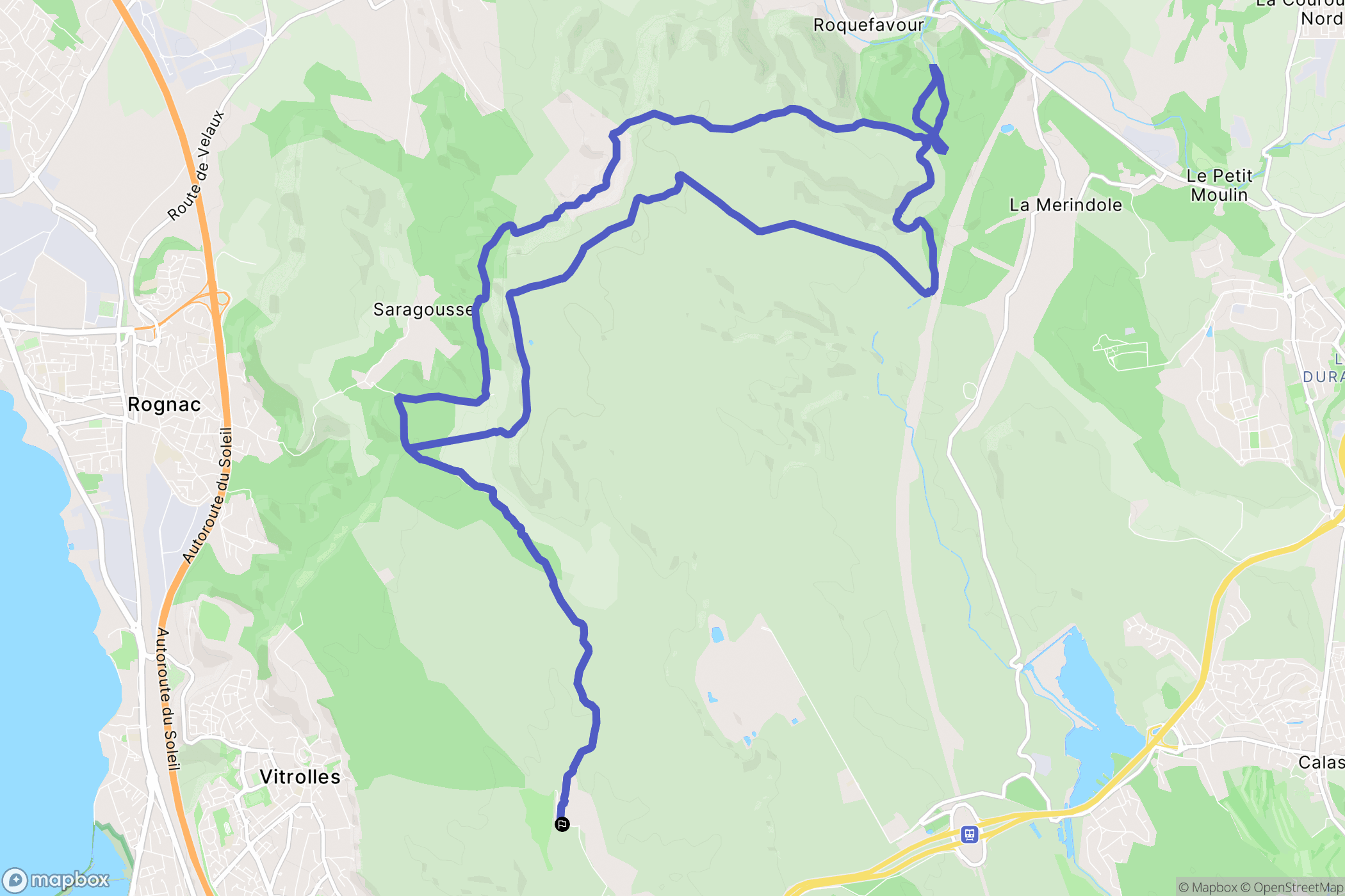 Vitrolles : carte du parcours de randonnée - France