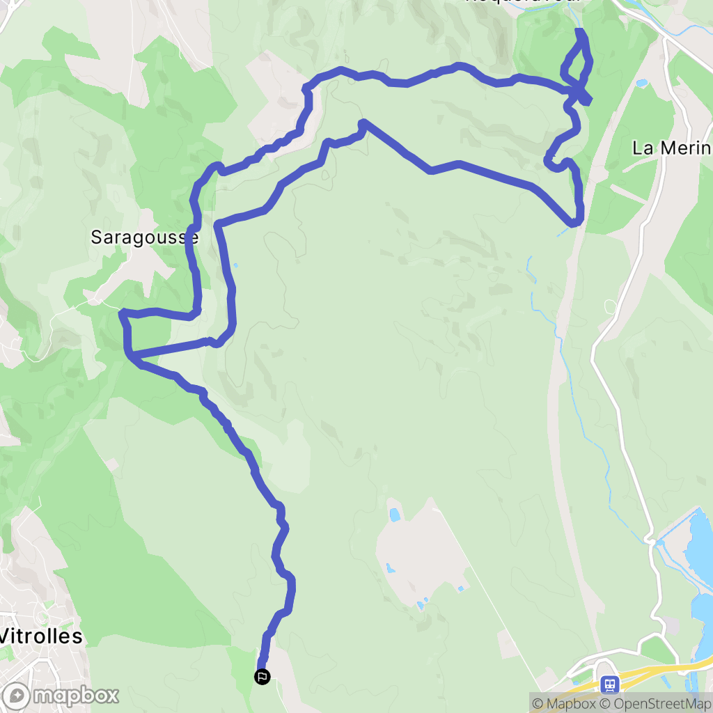 Vitrolles : carte du parcours de randonnée - France