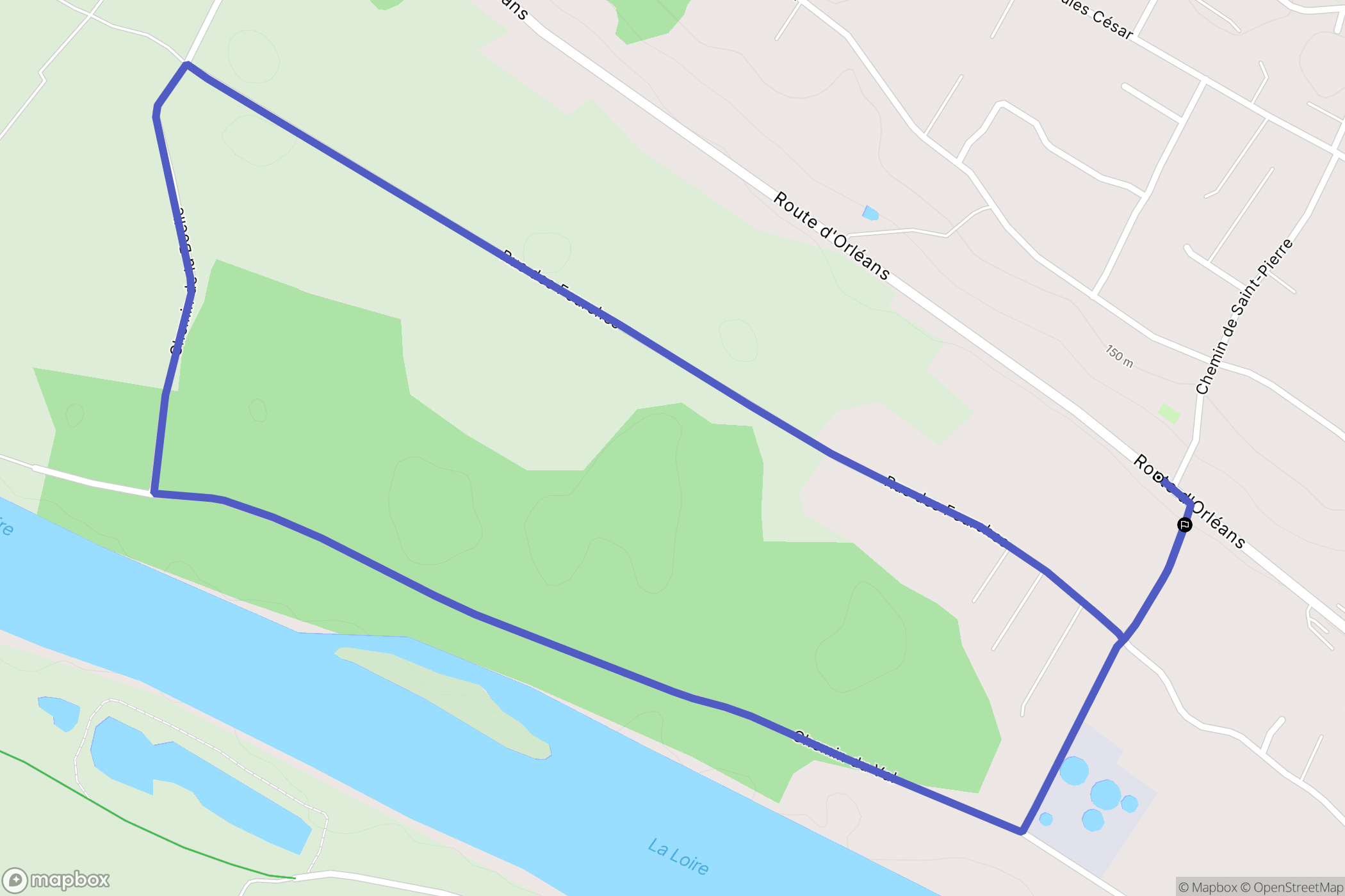 Gien : carte du parcours de randonnée - France