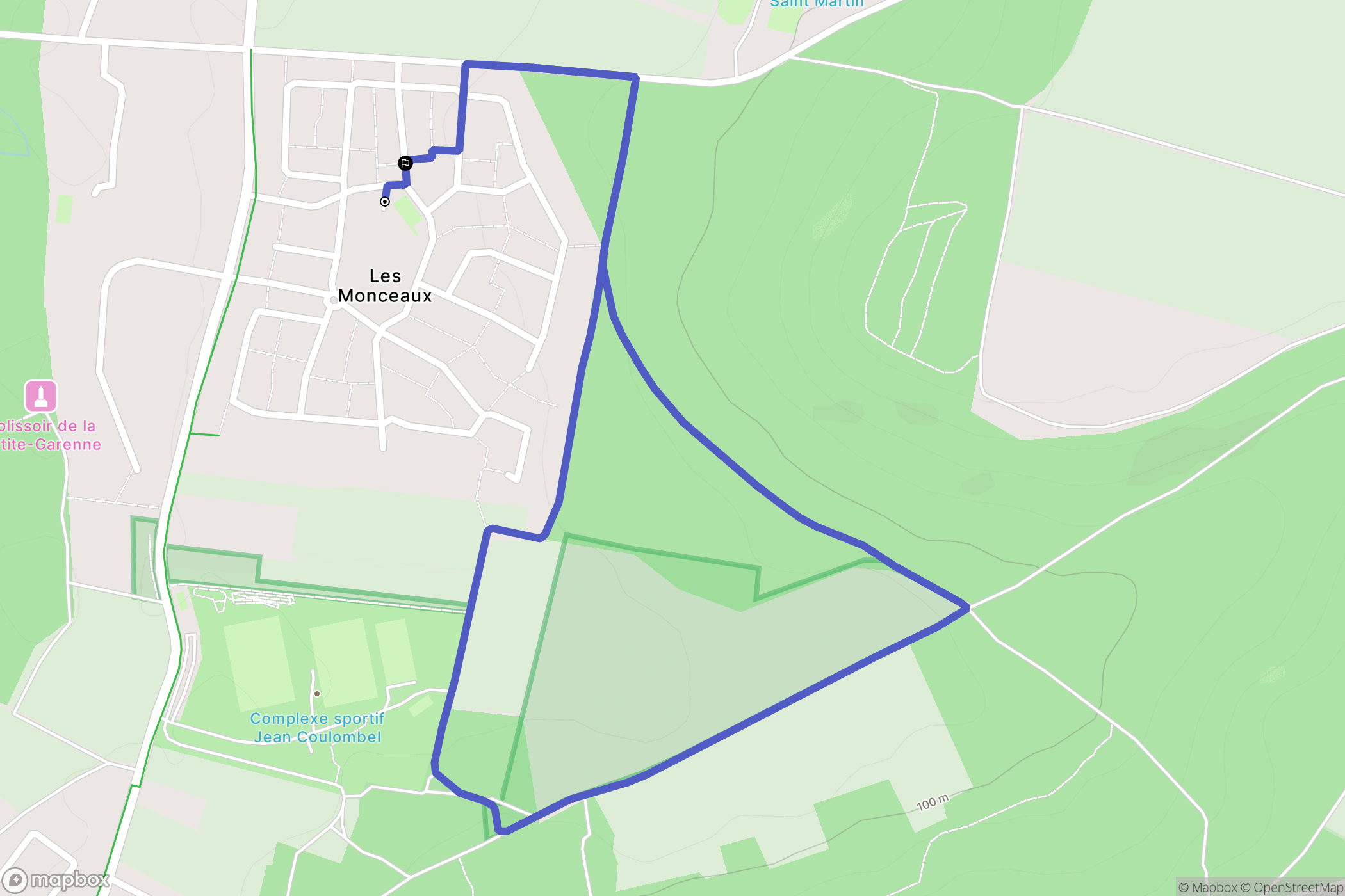 Morigny-Champigny : carte du parcours de randonnée - France
