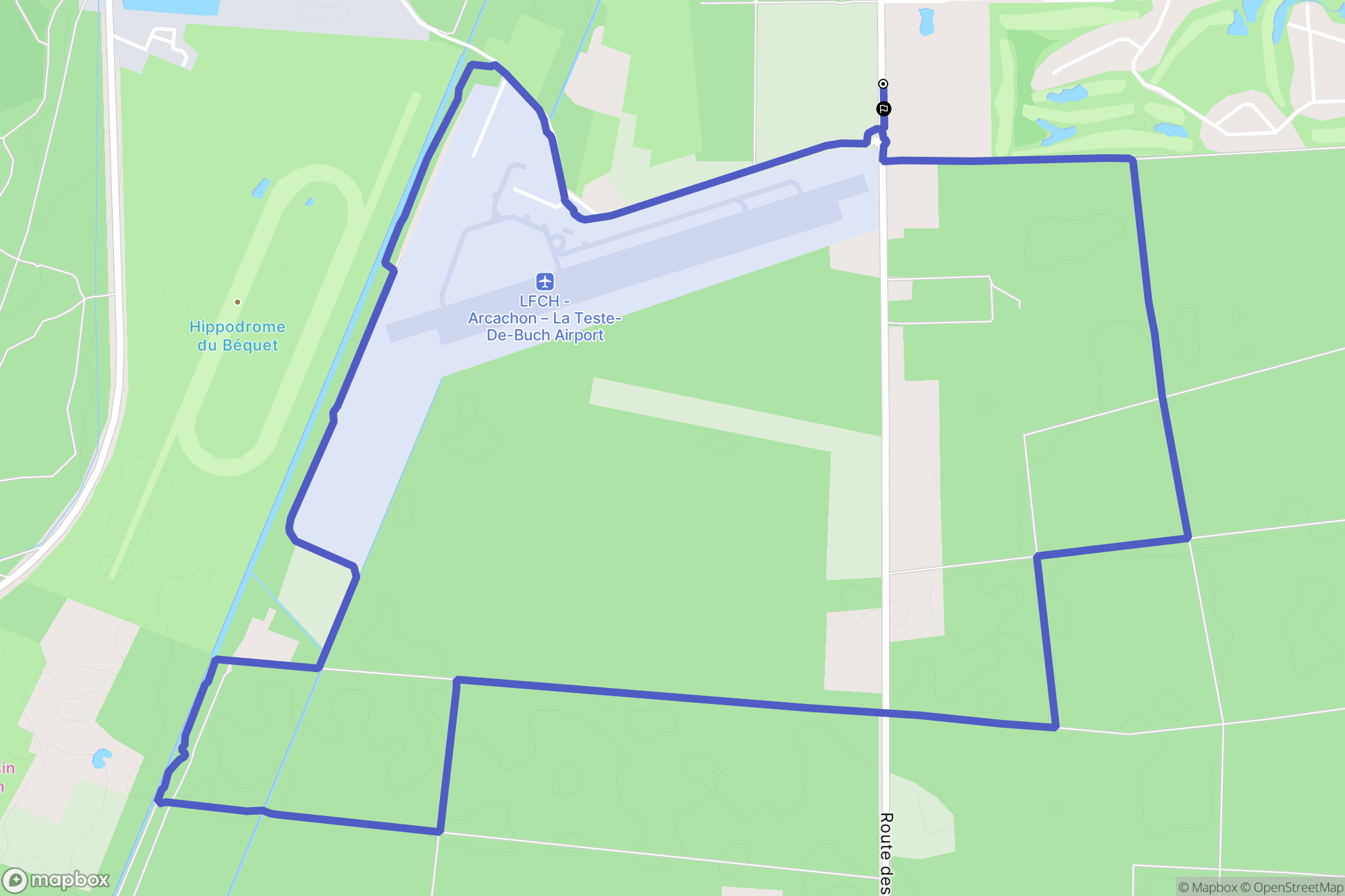 Gujan-Mestras : carte du parcours de randonnée - France